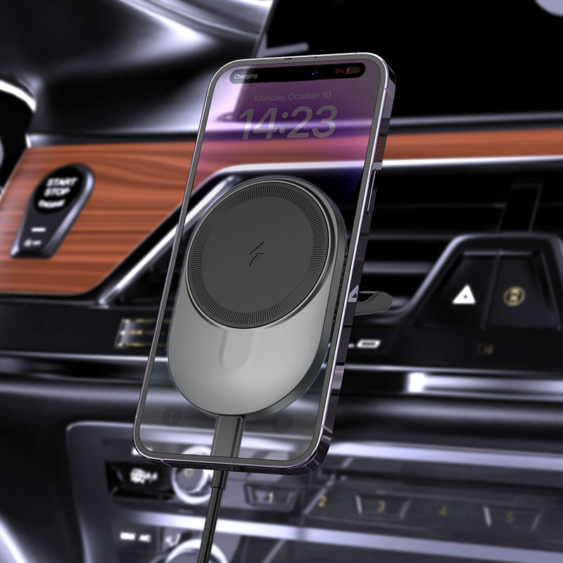 ZHX-CW01 Car Magnetic Wireless Charger for iPhone 12/13/14 Series Magnetic Charger Phone Mount Holder - Black ZHX-CW01 Car Magnetic Wireless Charger for iPhone 12/13/14 Series Magnetic Charger Phone Mount Holder - Black